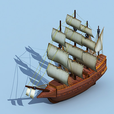 大型溘倫帆船